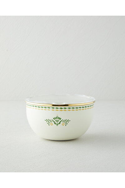 English Home Botanic Garden Enamel 2-Piece Storage Container 0.75 X 1.20 L Green