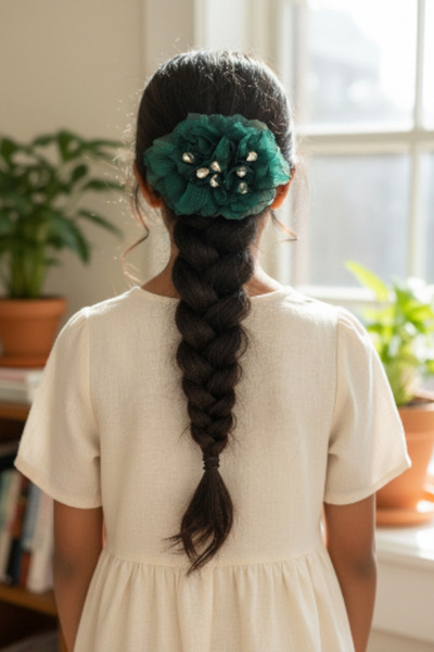 WOWMOM Emerald Green Floral Buckle