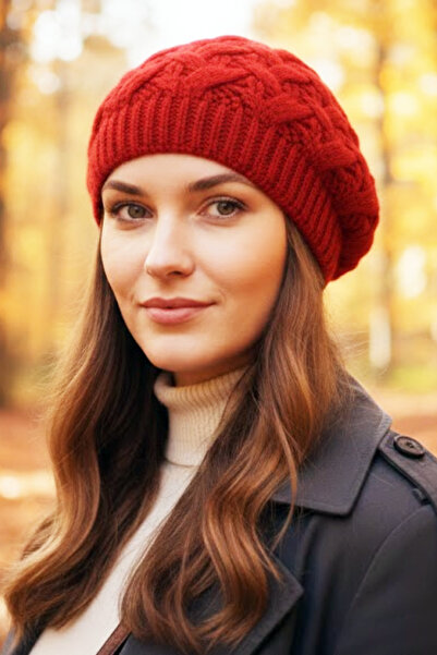 STELLA VESTİNO Thick Knitted Double Layer Luxury Painter Beret |   Bohemian S...