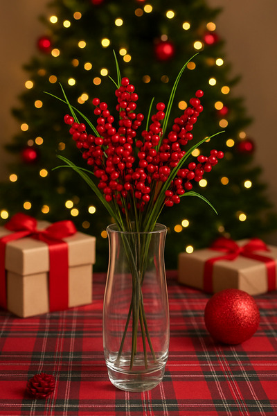 OKAVANGO 8 Dal Yapay Çiçek Dallı Yoğun Yapraklı Kokina Demeti 2026 Yılına Öze...