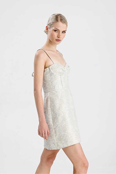 BESTIE ATELIER Jakarlı Büstiyer Mini Elbise