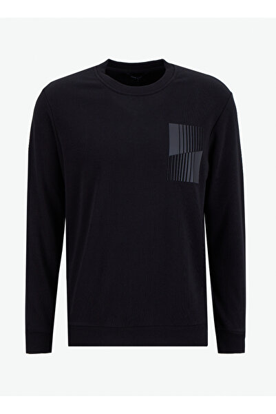 ALTINYILDIZ CLASSICS Bisiklet Yaka Siyah Erkek Sweatshırt ACE052261046_SYH