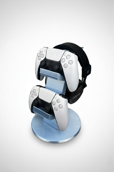 OEM Dual PS5 Controller and Headset Holder, Organizer Stand, Sky Blue