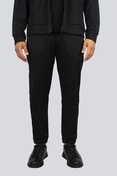 PAUL&SHARK Men's Regular Fit Flexible Fabric Hooded Regular Leg Black Tracksuit Set 15311509-011