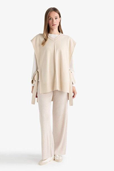 DeFacto Regular Fit Basic Straight Waist Elastic Straight Leg Knitwear Trousers D6912Ax25Wn