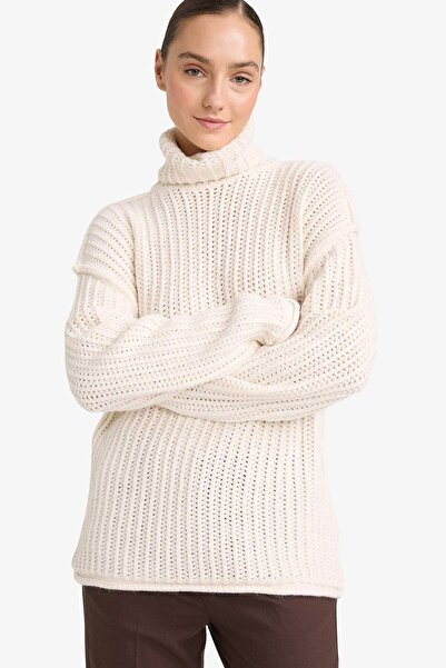 DeFacto Oversized Wide Fit Turtleneck Knitwear Sweater G4633Ax25Wn