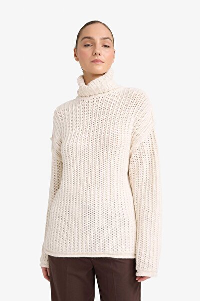 DeFacto Oversized Wide Fit Turtleneck Knitwear Sweater G4633Ax25Wn