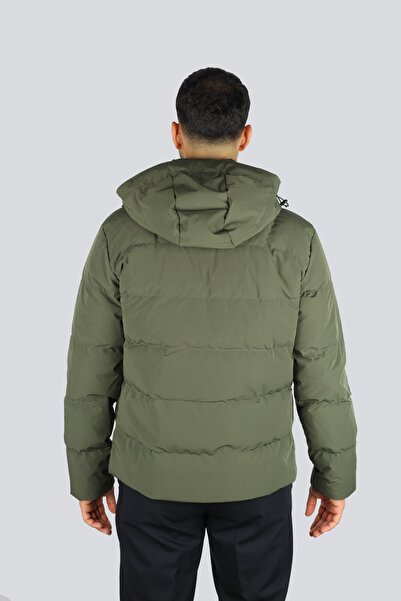 PAUL&SHARK Men's Regular Fit Quilted Patterned down Filled Hooded Green Jacket 15312007-089
