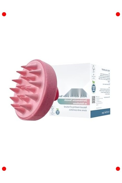 markentegra فرشاة تدليك وشامبو من السيليكون لفروة الرأس