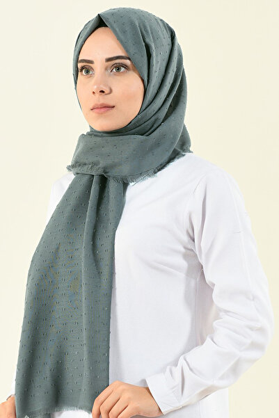 Ahuse Pıt Pıt Desenli Pamuklu Soft Antrasit Gri Şal - Kaliteli, Modern ve Lük...