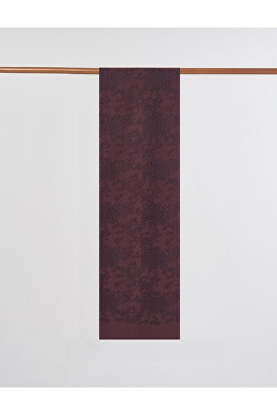 Kayra Abstract Pattern Floş Shawl Bitter Brown