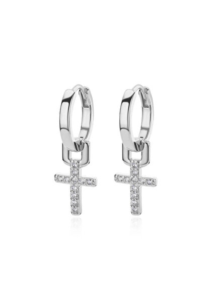 Choice E3445P Zircon Cross Drop Earring for Women 2023 Gold Color Stainless Steel Earrings Luxury Ear Buckl