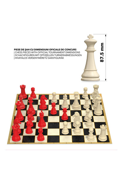 Deico Games Set de șah Modern Line roșu Set de șah Deico Tournament