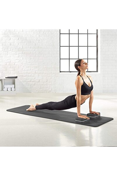 Prime Tag Yoga Mat, 15mm Non-Slip Exercise Fitness Gym Mat (Grey)