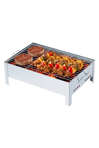 Generic Portable Charcoal Grill for Outdoor Cooking, Camping, Backyard Barbecue