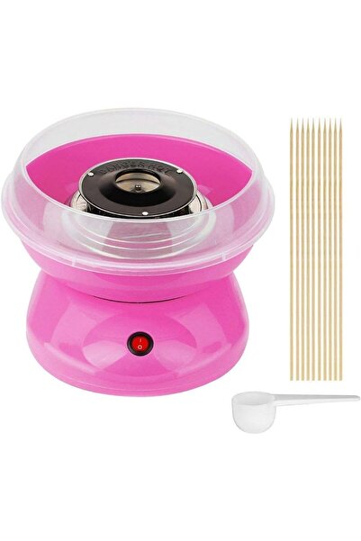 Generic آلة صنع حلوى القطن، صانعة خيط السكر الكهربائية مع واقي قابل للفصل، تتضمن ملعقة وأعواد من الخيزران