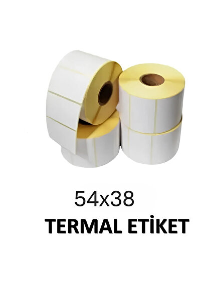 54x38 TERMAL ETİKET 1500 SARIM 1 RULO