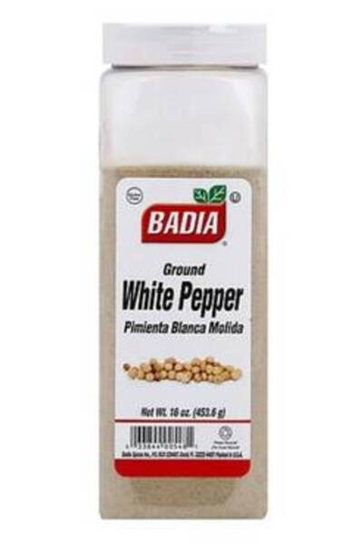 YABANEEZ GROUND WHITE PEPPER "BADIA" (CARTOON OF 6 PACKS)