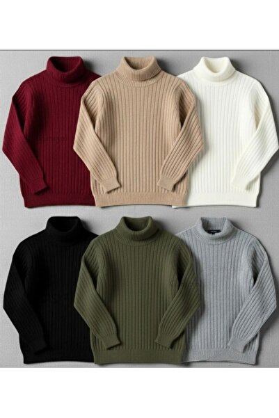 Daniel Lucci Men's Turtleneck Corded Fabric Knitwear Sweater
