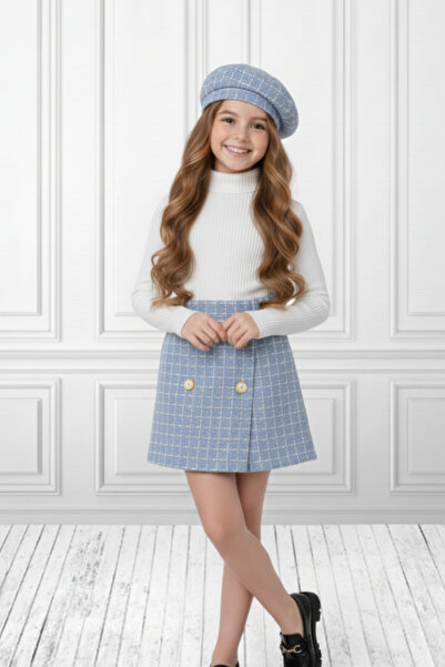 My Kids Wear Set carouri pentru fete fustă pantalon scurtă și pălărie 2-8 ani 12315