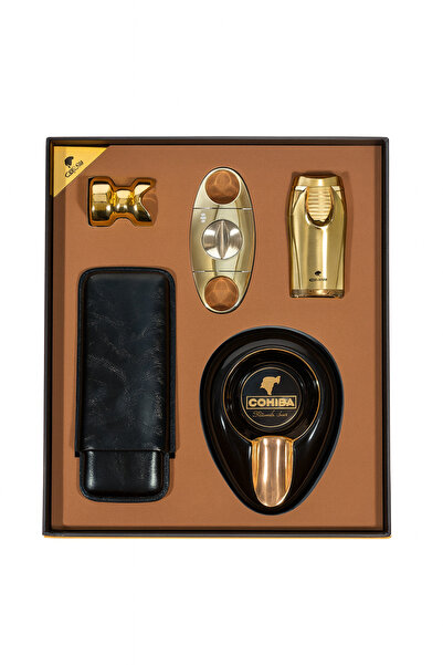 Clipper Cohiba Lüks Siyah & Gold Set – CST0290