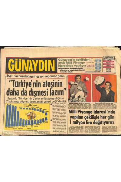 Gökçe Koleksiyon Günaydın Gazetesi 14 Şubat 1982 - Dünyanın En Pahalı Boşanma Davası - THY Hosteslerinin Kıyafetleri