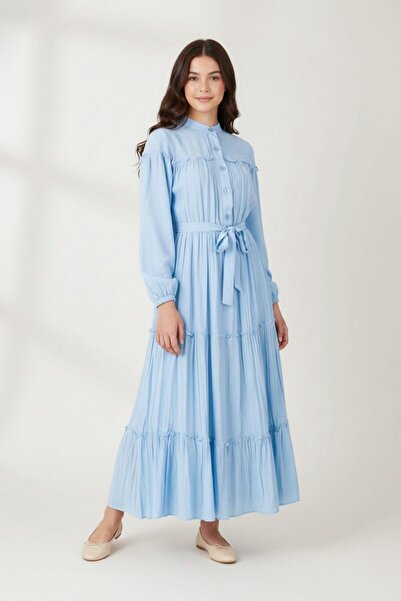 Asortik Kids Φόρεμα για κορίτσια με μακρύ επένδυση σε όλο το μήκος-ELB-2049-4979