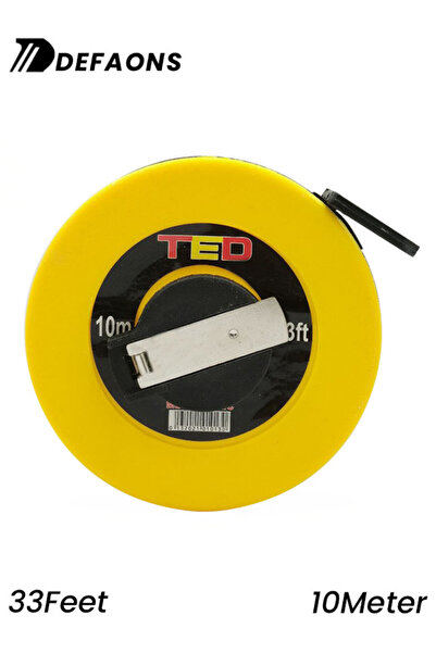 DEFAONS 10 Meter / 33 Feet Measuring Tape Reel – Durable Fiber Tape Measure