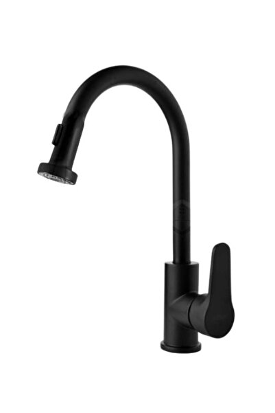 BATHROY Italian black pull-down kitchen faucet