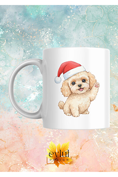 Eylül Design New Year Special Design Cute Deer Merry Christmas Printed Mug Cu...