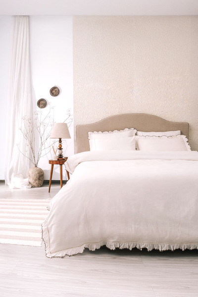 JOJOMIA طقم غطاء لحاف مزدوج من نينا مقاس 200×220 كريمي (6 قطع)