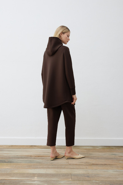 TERZİ DÜKKANI Scuba Puf Kap Aci Kahve