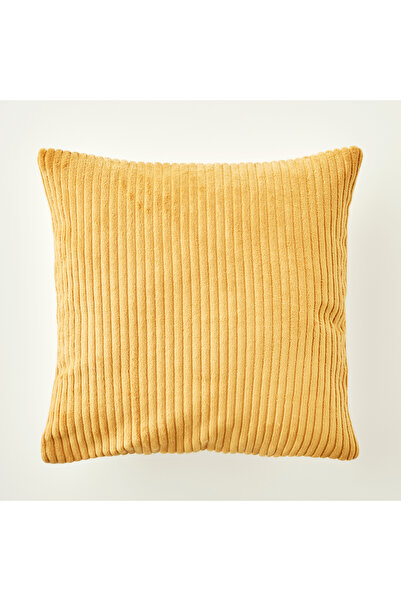 Bella Maison Luca Corded Fabric Velvet Decorative Pillow Case Mustard (43X43 cm)