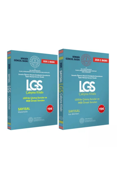 Karakutu Yayınları 2026 8.SINIF LGS MEB Örnek Soruları SAYISAL Çalışma 2li Ki...