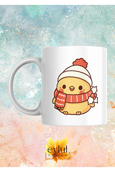 Eylül Design New Year Special Design Cute Chick Printed Mug Cup Gift Tea-Coff...