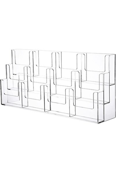 Slasa حامل كتيبات أكريليك (42.3×19×9 سم) حامل شفاف لعرض الكتيبات والمنشورات ب...