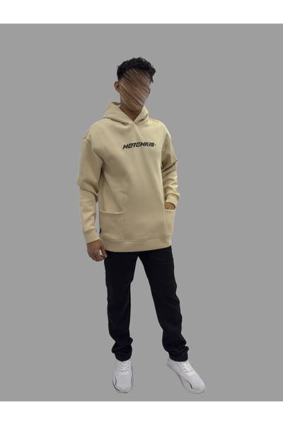 ALANAQA New unisex oversized cotton lined pullover hoodie