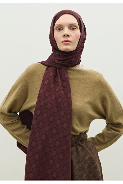 Fresh شال جاكار قطني من أوسلو بلون البرقوق