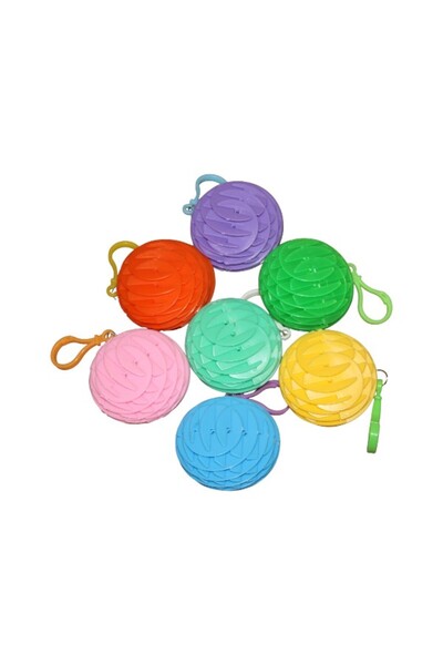 WDA سلسلة مفاتيح كروية ملونة قابلة للتمدد - لعبة كرة سحرية قابلة للطي للأطفال والكبار