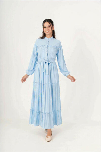 Pantulux Rochie lungă de in pentru fetiță-ELB-3049-4979