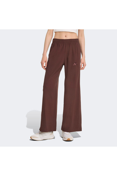 adidas All Szn Winterized Wide Leg Women's Brown Sweatpants