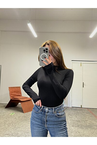 Gallogi DİK YAKA YARI TRANSPARAN BLUZ