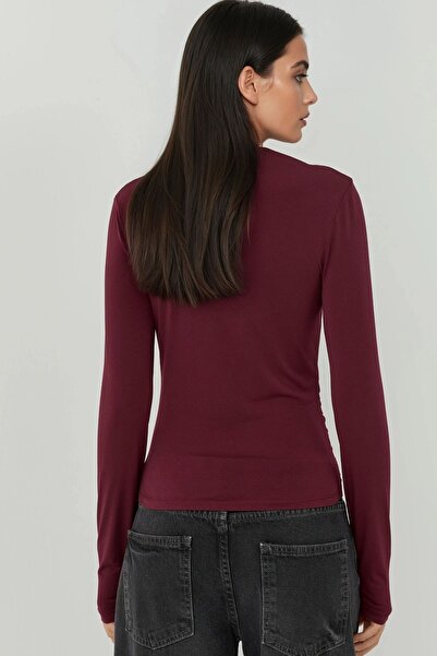 Hiccup Ruched Detail Boat Neck Blouse