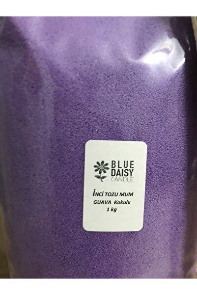 BlueDaisyCandle 1 Kg MENEKŞE MORU GUAVA kokulu Inci Tozu Mum ( 25 Adet 20 Cm Fitil Ile ) Toz Mum , Kum Mum