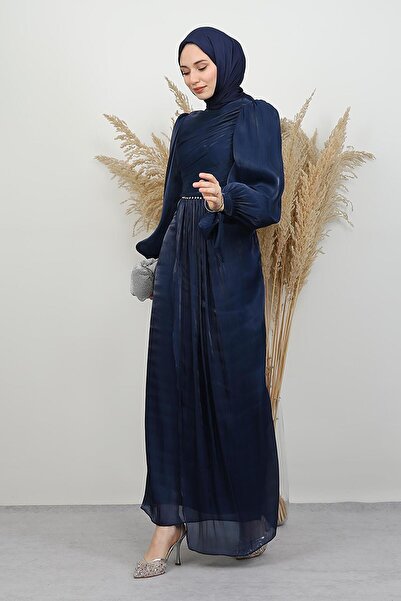 GİYZAMİLA Βραδινό φόρεμα Ahunisa Yoryo Ναυτικό μπλε