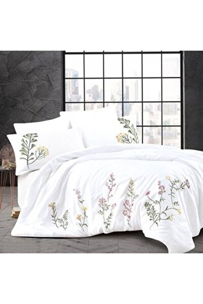 Pazar Home Bedding Double bedsheet set, 6 pieces, 260*240cm, embroidered, Bazaar Home Yuna -002
