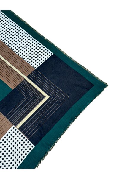 Nish&Chic Patterned Wool Square Shawl