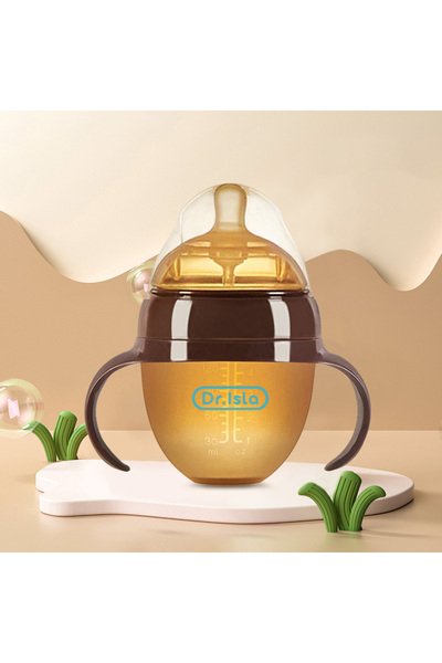 dr.Isla 150ml Baby Bottle With Handle Anti-Choking Nano Silver Antibacterial For 0-3 months Newborn