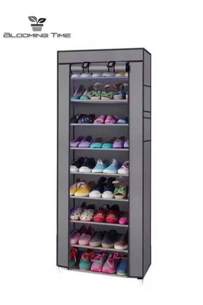 BLOOMING TIME 10 Layer Simple Non Woven Shoe Rack, Dustproof, Simple Installa...