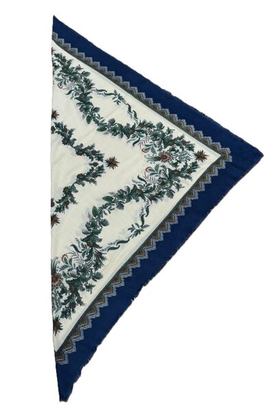 Nish&Chic Patterned Wool Square Shawl